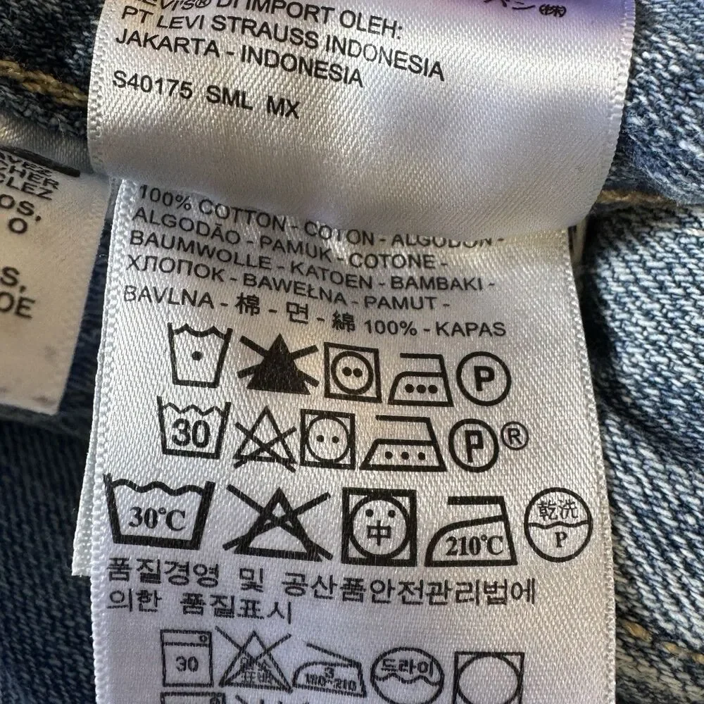 Levis 501 Button Fly Jeans Mens 33x32 Blue Denim Pants Faded Work Chore Office
